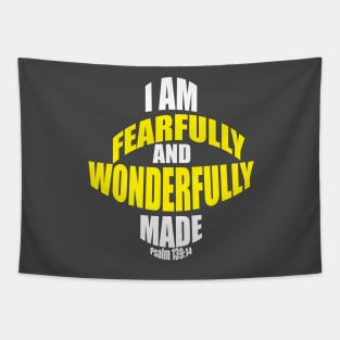 I am Fearfully and wonderfully made Christian T-shirt Tapestry