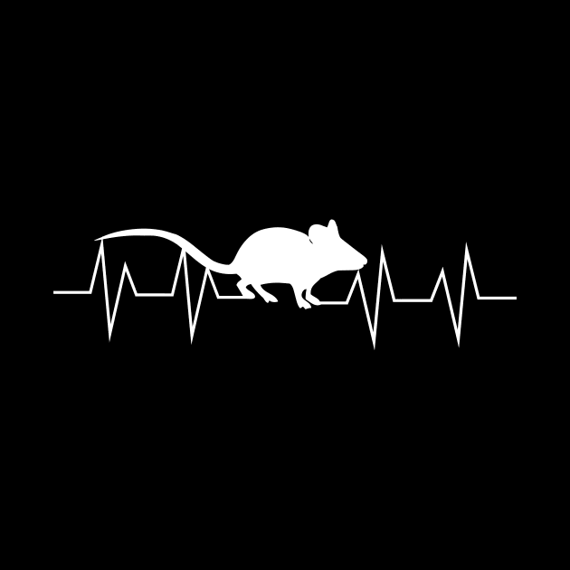 Rat EKG Heartbeat Pulse Gift by Shirtjaeger