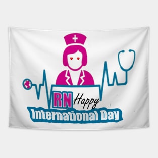 Registered Nurse Happy International Day Tapestry