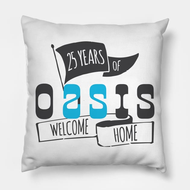 Oasis 25th Anniversary Logo (1) Pillow by Oasis Community Church