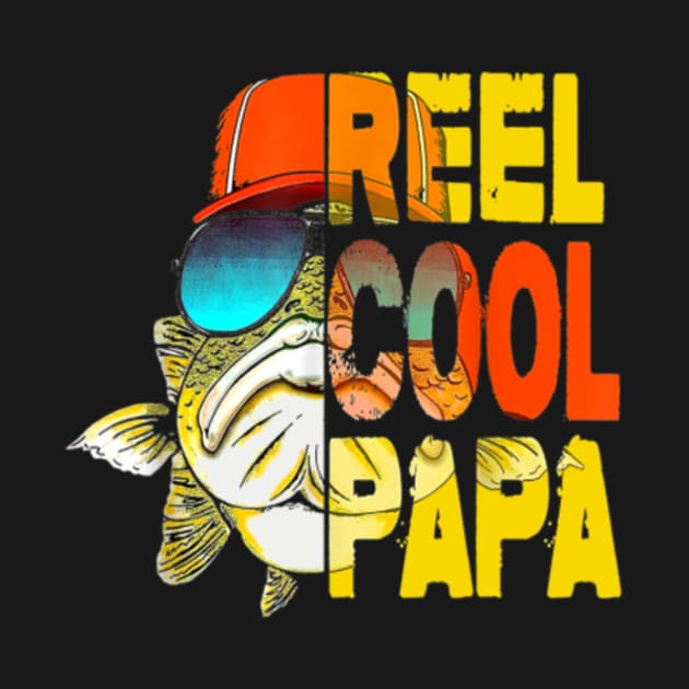 Father's Day Gifts TShirt - Fishing Reel Cool Papa T-Shirt by Anh Mau