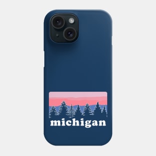 Northern Michigan Pine Tree Sunset Phone Case