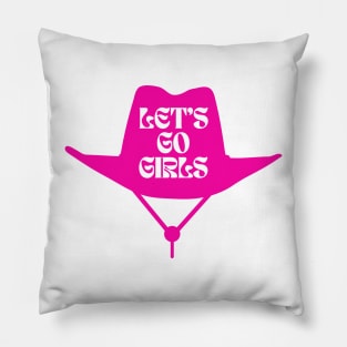 Let’s Go Girls Pink Cowgirl Hat Pillow