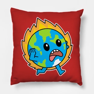 Earth Is On Fire Pillow