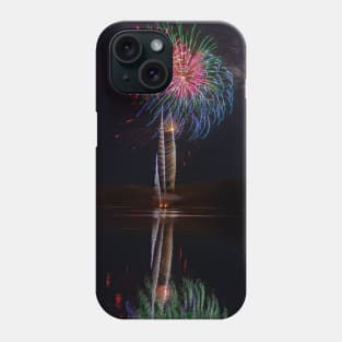 Feathery Fabulous Fireworks and Reflections Phone Case