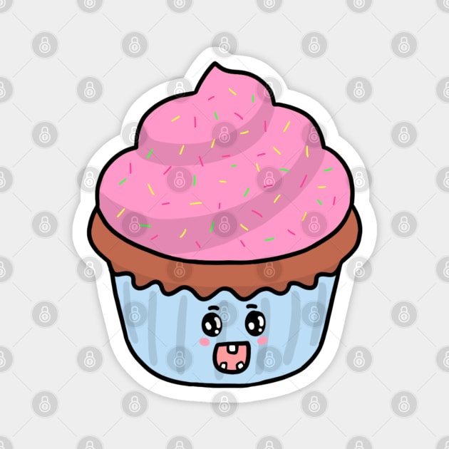 Cute Adorable Kawaii Cupcake Muffin Food Dessert Magnet by Artmmey