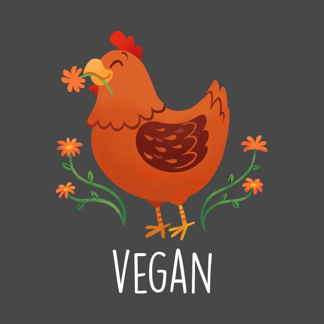 Peaceful Vegan Chicken - Dark by cutevegan