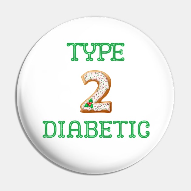 Diabetes Christmas Cookie l Type 2 Diabetic Pin by Diabeticsy