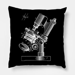 Microscope Patent Blueprint Art 1899 Pillow