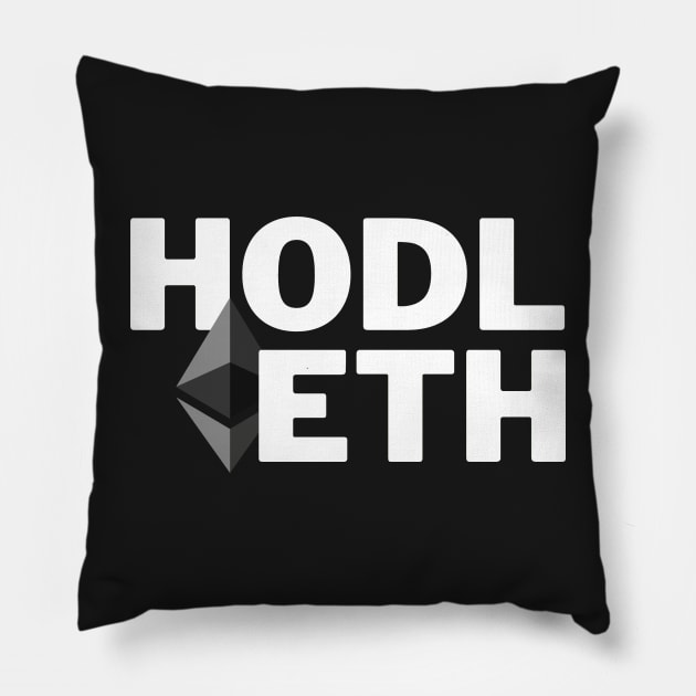 HODL ETH Pillow by blueduckstuff