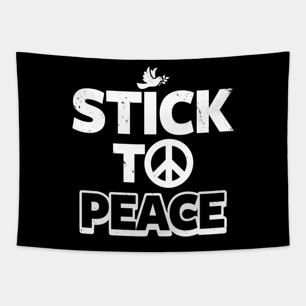 Peace Anti-War Funny Original Dove Peace Sign Slogan Tapestry by BoggsNicolas