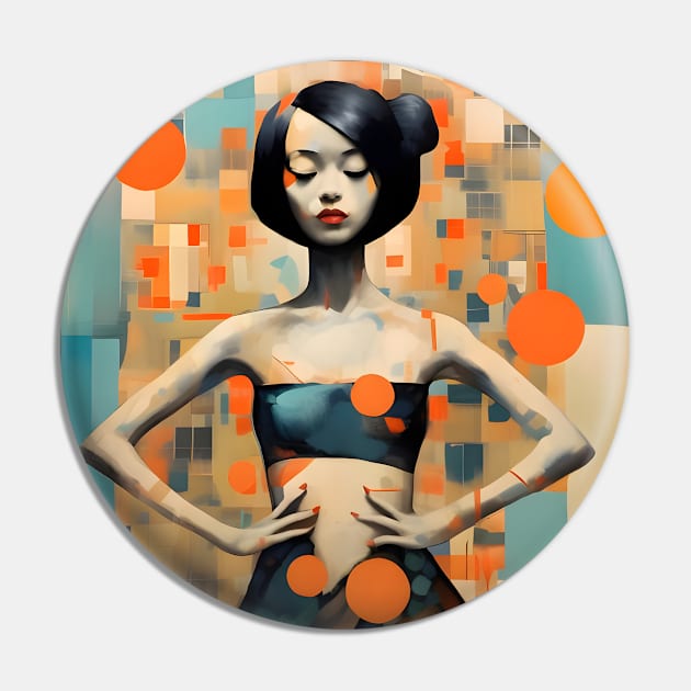 Surreal Girl Pin by n23tees