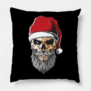 Santa Claus Skull Pillow