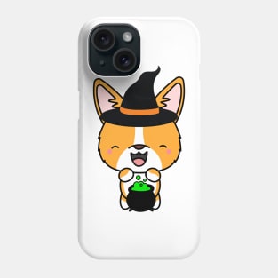 Cute corgi dog is a witch Phone Case