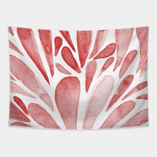 Watercolor artistic drops - red Tapestry