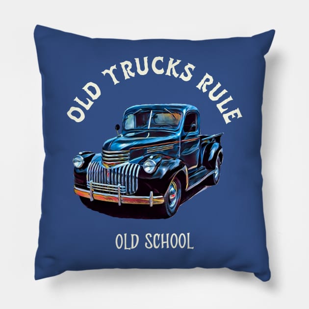 Chevrolet Truck Old Trucks Rule 1940’s 3100 Pillow by T Madness Designs