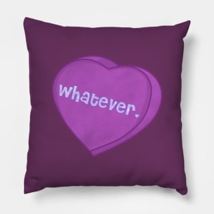 Whatever Candy Heart Pillow