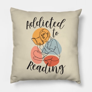 Addicted to Reading Pillow