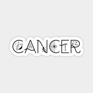 Cancer celestial typography Magnet