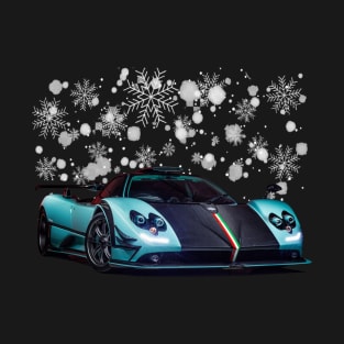 Pagani Zonda Holiday Snowflake Supercar Products T-Shirt