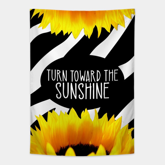 Sunflower turn toward the sunshine Tapestry by MutchiDesign