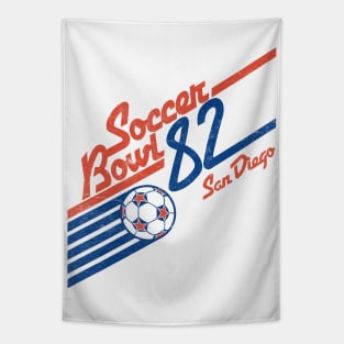 Soccer Bowl 82 Retro Faded Design Tapestry