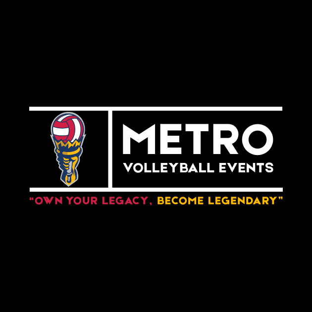 White Slogan Logo by metro volleyball events