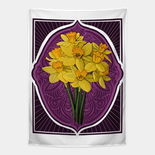 Art Daffodil Nouveau Tapestry