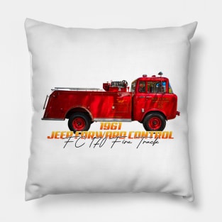 1961 Jeep Forward Control FC 170 Fire Truck Pillow