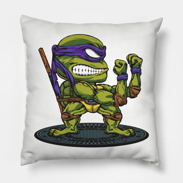 FIGHTING TURTLE DONATELLO Pillow by MatamorosGraphicDesign