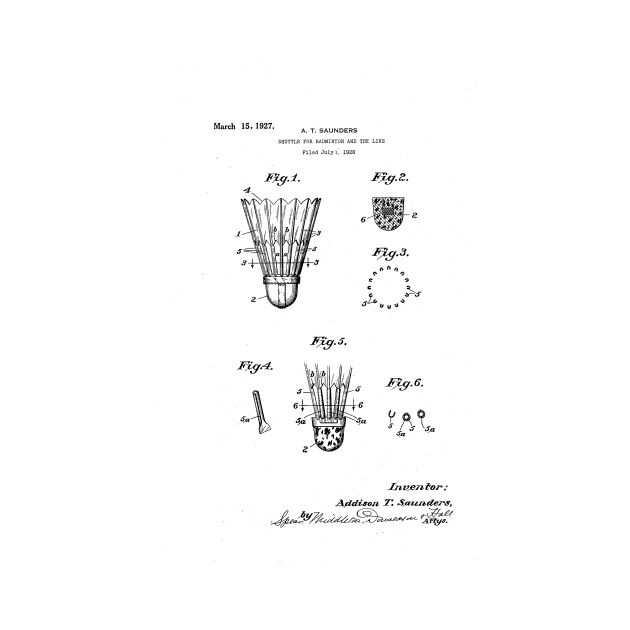 Badminton patent drawing by skstring