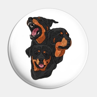 Rottweiler Heads Pin