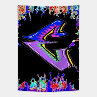 graffiti initials monogram alphabet letter Tapestry