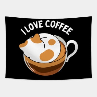 In need of coffee lover coffee addict Funny tired exhausted kitty Tapestry