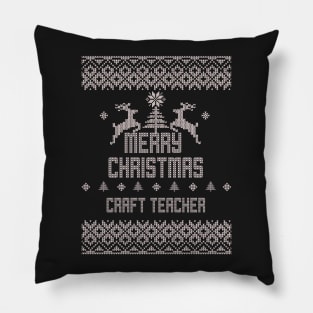 Merry Christmas CRAFT TEACHER Pillow