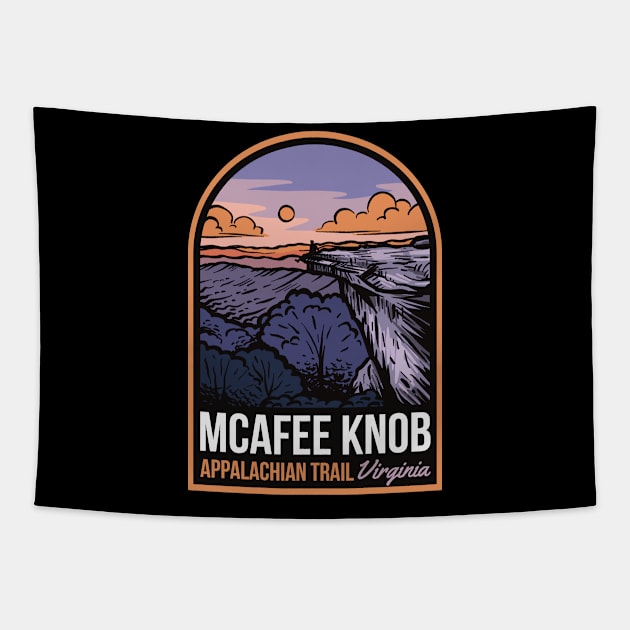 McAfee Knob Appalachian Trail Tapestry by HalpinDesign