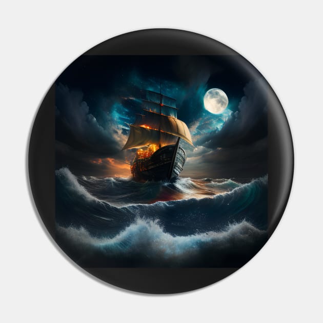 Ocean Storm Sail Pin by D3monic