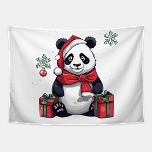 cute panda santa Tapestry