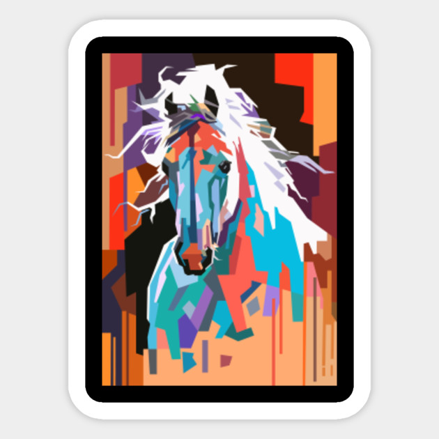 Horse Art Horse Artwork Sticker Teepublic Uk