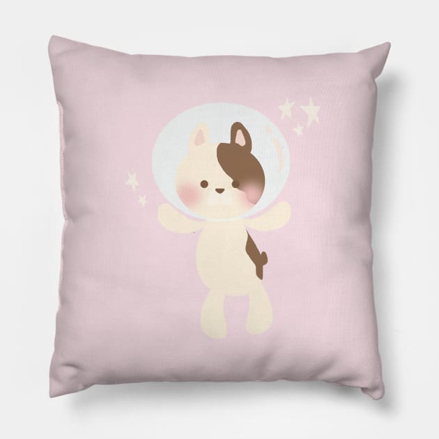 Space Dog Pillow by littlemoondance