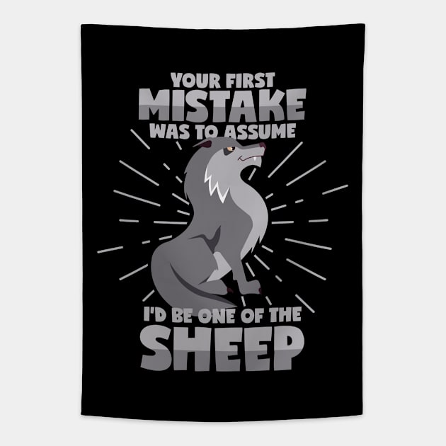 Wolf in Sheep's Clothing Tapestry by voidea