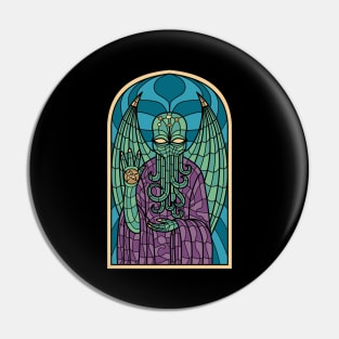 Eldritch Elegance: Cthulhu's Stained Glass Cathedral Pin