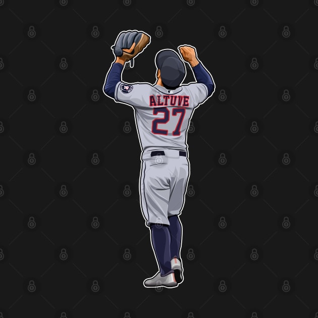 Jose Altuve #27 Celebrates Win by GuardWall17