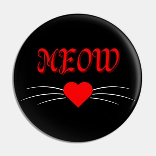 Meow cat logo Pin