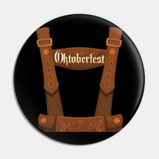 OKTOBERFEST SUSPENDERS GERMAN BAVARIAN BEER LEDERHOSEN Pin