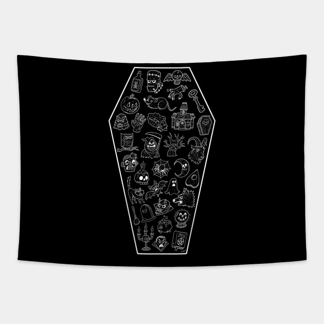 Spooky Icons Tapestry by chrisraimoart