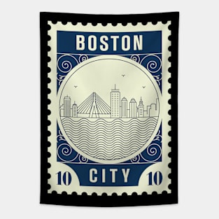 Boston Stamp Design Tapestry