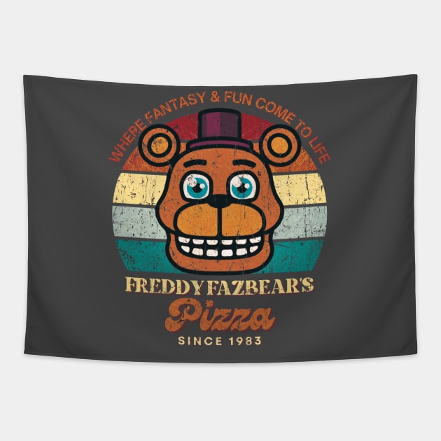 Freddy Fazbear's Pizza 1983 Tapestry by Sultanjatimulyo exe