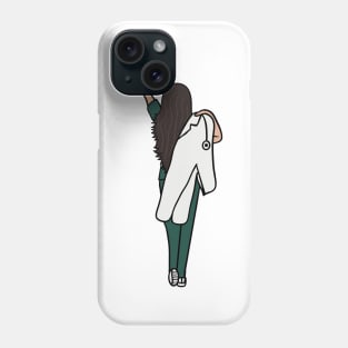 Graduation white coat scrub Phone Case