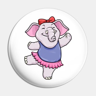 Cute elephant baby is dancing as a ballerina Pin